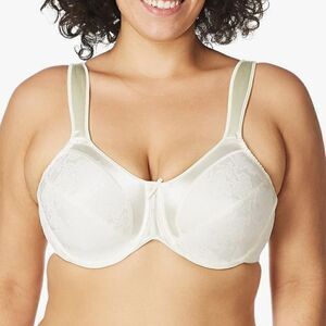 New BALI SATIN TRACINGS BRA 50DDD white bra